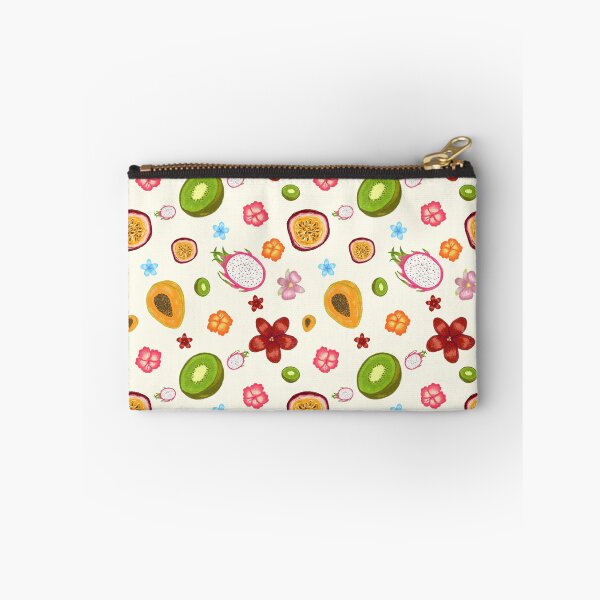 Item preview, Colorful summer tropical fruits and flowers seamless pattern designed and sold by Yellowduckstudio.