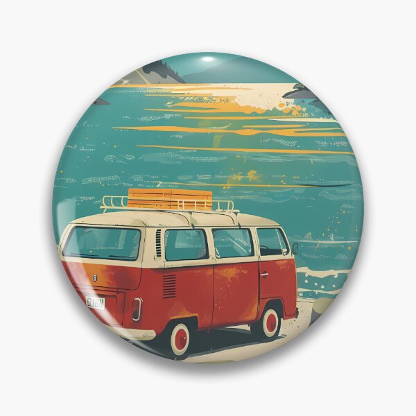 Item preview, intage Camper Van Road Trip - 70s Retro Travel Poster designed and sold by Artdavesalzburg.