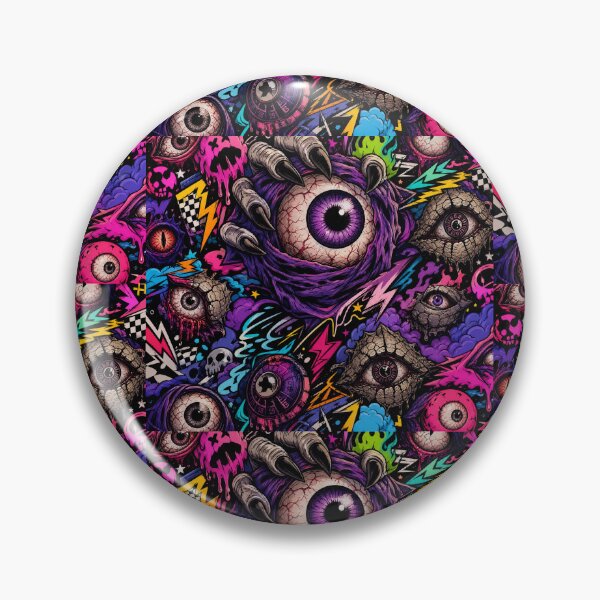 Item preview, Neon Monster Eyes & Claws - Halloween Streetwear Graphic designed and sold by Simon-art-land.