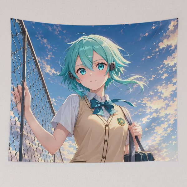 Item preview, Sinon Sword Art Online School Sunset Rooftop Moment designed and sold by Dashsopaner.