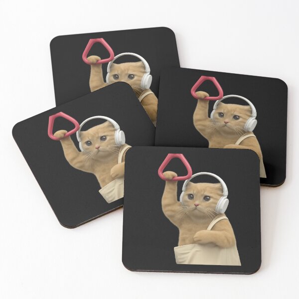 Item preview, Cute Little Cat In Metro  designed and sold by Thread&Fable.