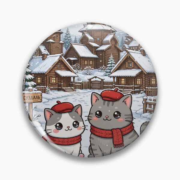 Item preview, Junior and Freda at Peterhof Palace Russia - Cute Cats with Parasols Sticker designed and sold by MAISON SYLVIE.