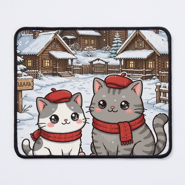Item preview, Junior and Freda at Peterhof Palace Russia - Cute Cats with Parasols Sticker designed and sold by MAISON SYLVIE.