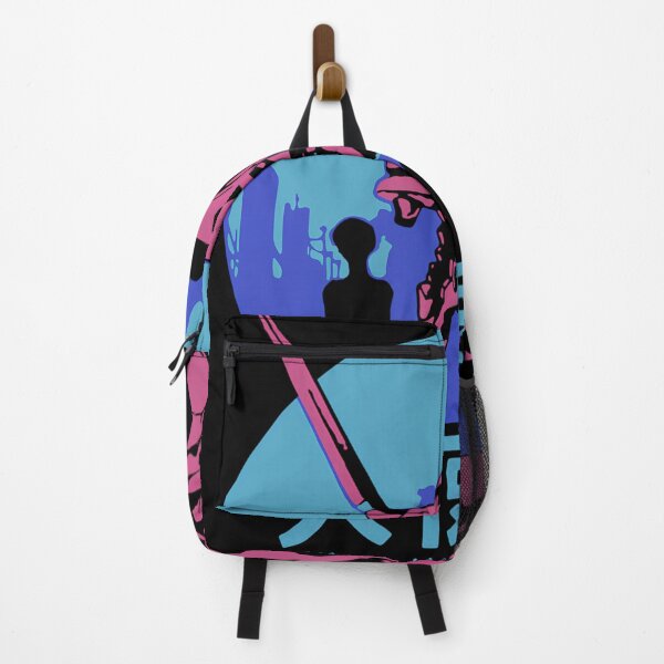 Item preview, Pink Giant Mecha Robot Standing Near Under Blue Moon designed and sold by RebaBechtelar.