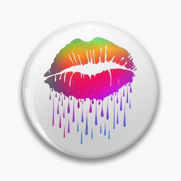 Item preview, Rainbow Dripping Lips Pop Art designed and sold by ZipZappa.
