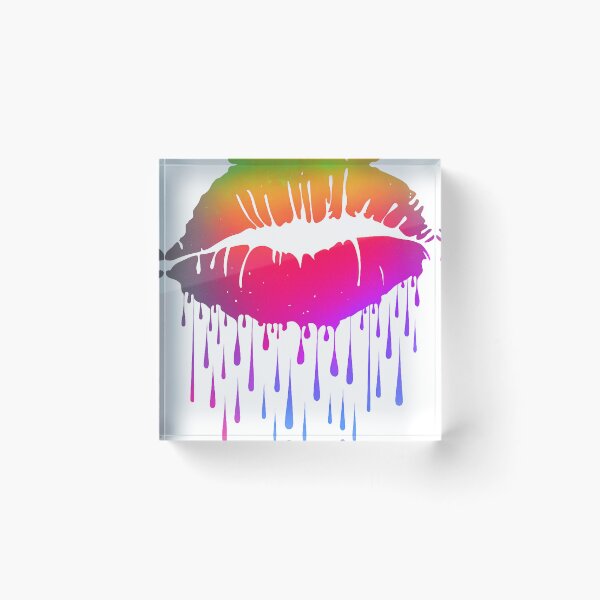 Item preview, Rainbow Dripping Lips Pop Art designed and sold by ZipZappa.