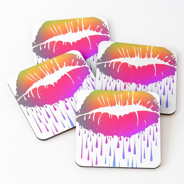 Item preview, Rainbow Dripping Lips Pop Art designed and sold by ZipZappa.