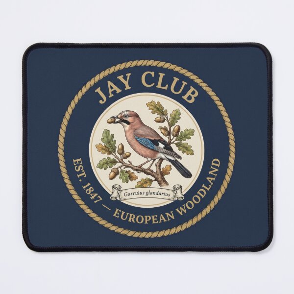 Item preview, Jay Club Vintage Badge European Woodland Bird designed and sold by CalmCapy Co.