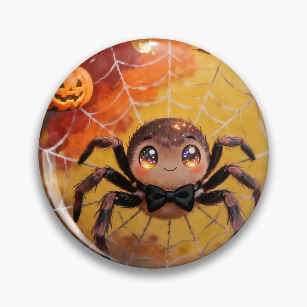 Item preview, Cute Halloween Spider with Bow Tie | Kawaii Pumpkin Web Autumn Art designed and sold by cr6zym1nd.
