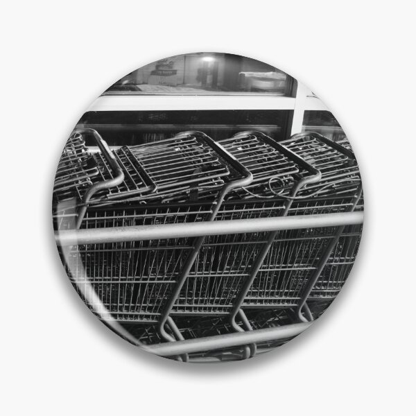 Item preview, Nested Shopping Carts Black and White Urban Street Photography designed and sold by SiliconValleyUS.