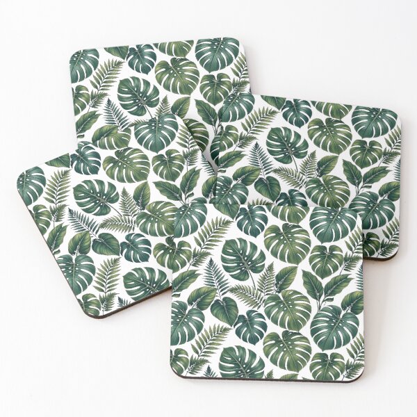 Item preview, Dark Moody Tropical Monstera & Fern Pattern designed and sold by Dabis26.