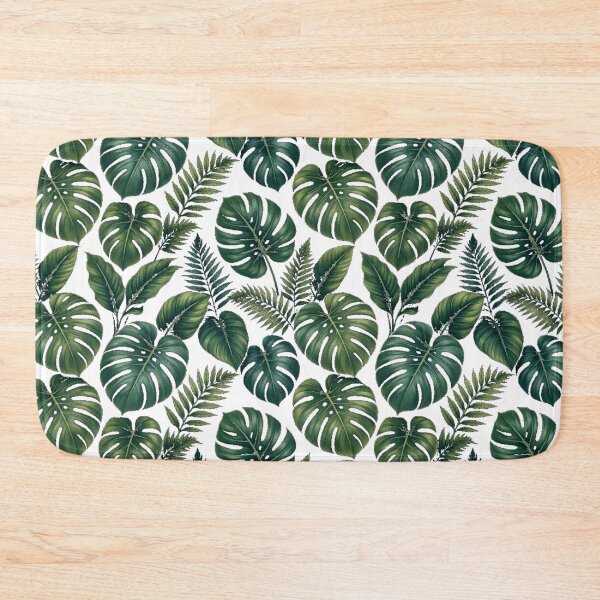 Item preview, Dark Moody Tropical Monstera & Fern Pattern designed and sold by Dabis26.