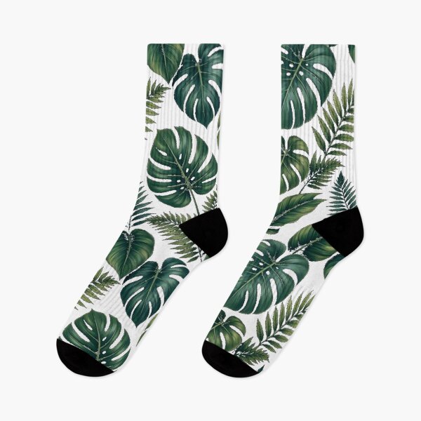Item preview, Dark Moody Tropical Monstera & Fern Pattern designed and sold by Dabis26.
