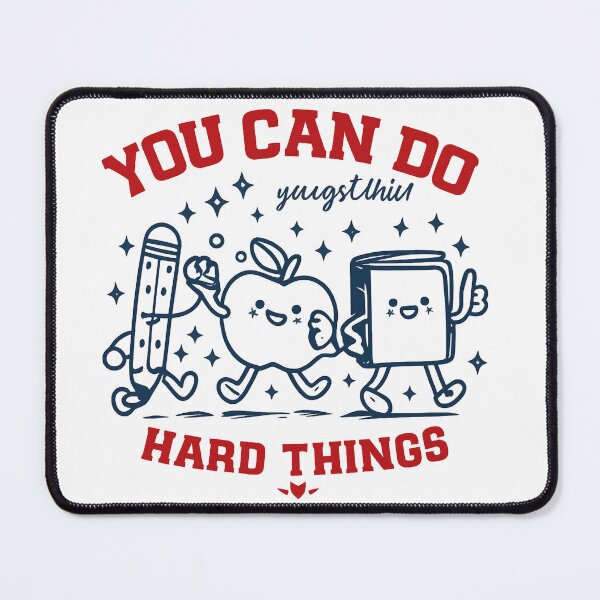 Item preview, You Can Do Hard Things Motivational School Tee designed and sold by MOCH- ART.