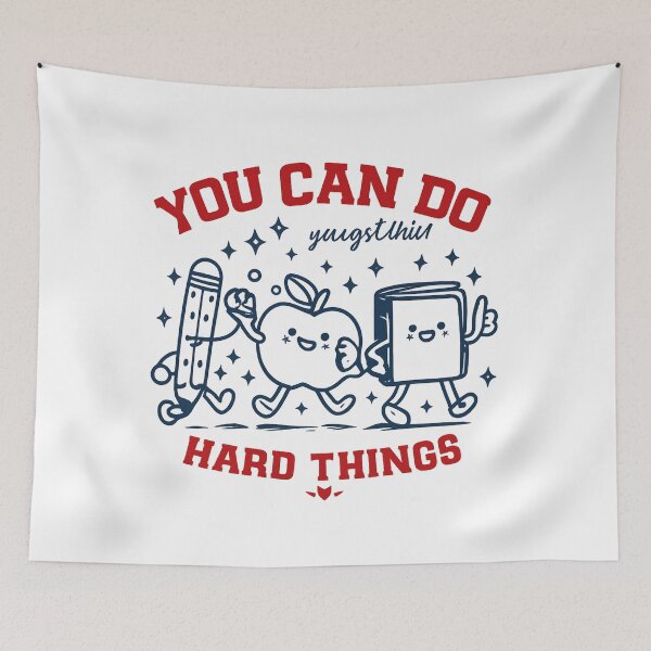 Item preview, You Can Do Hard Things Motivational School Tee designed and sold by MOCH- ART.
