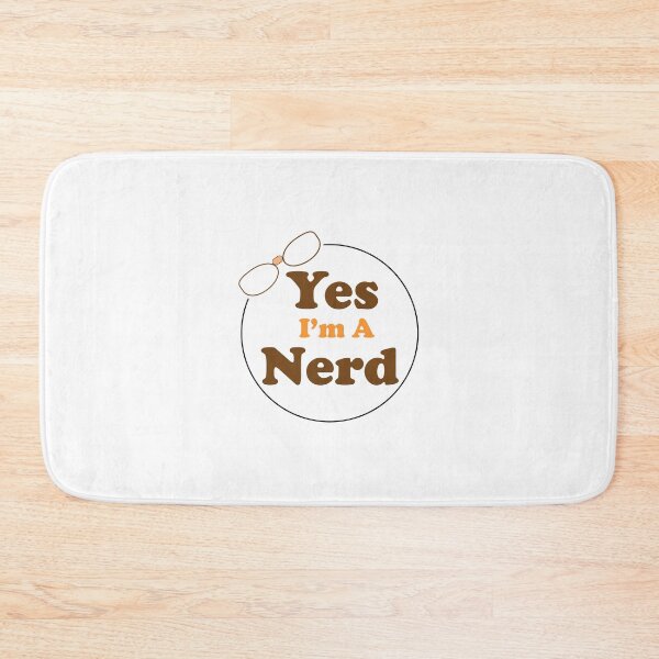 Item preview, Yes I'm A Nerd Glasses Masking Tape Brown Lettering Hats T-Shirts  designed and sold by Rolographics1.