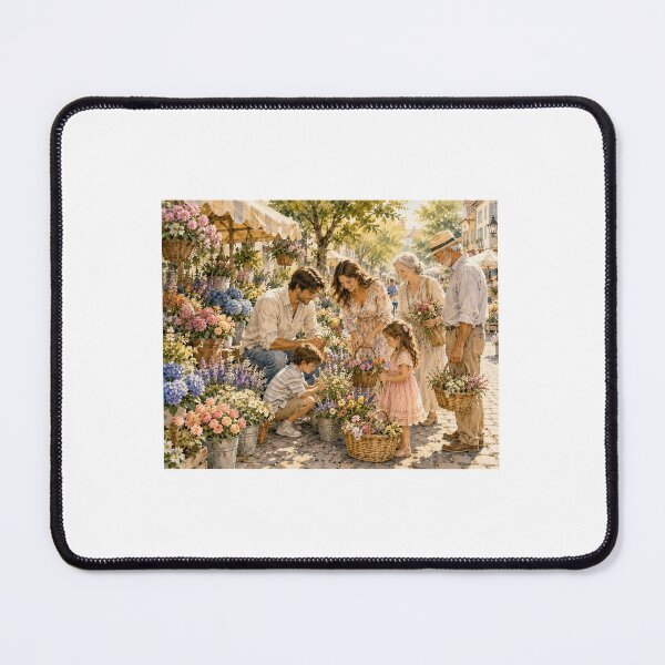 Item preview, Family Flower Market – Beautiful Summer Family Moments Watercolor designed and sold by NestDesigns01.