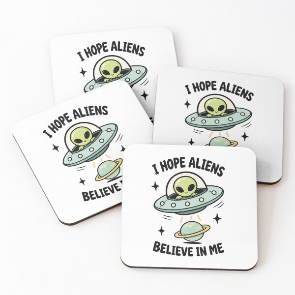 Item preview, I Hope Aliens Believe in Me – Cute Alien UFO Space Design designed and sold by Mavriboy.