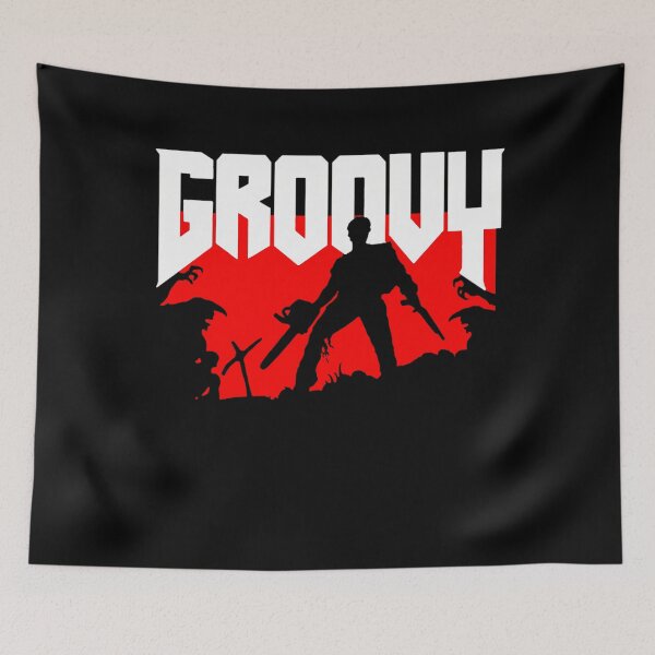 Item preview, Groovy and Doomy Horror The Evil Dead designed and sold by GrinReaperGoods.
