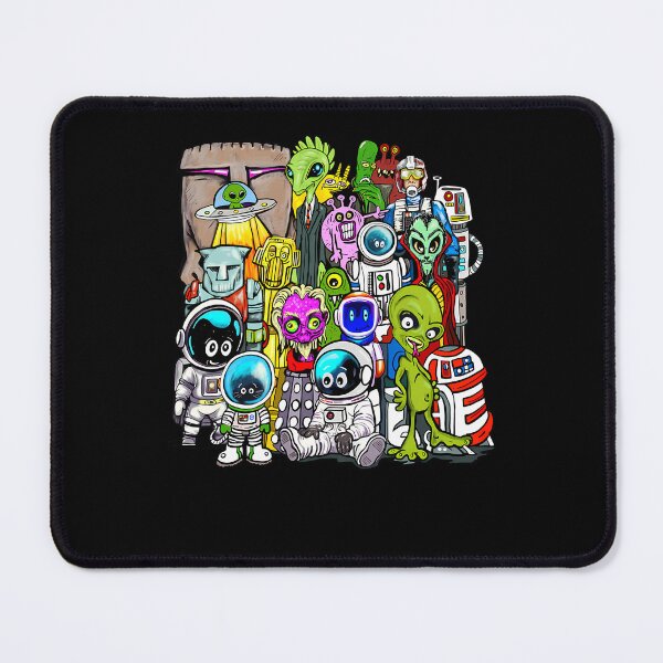 Item preview, Space Aliens Robots Monsters And Astronauts Doodle Gang designed and sold by ValerieEmard.