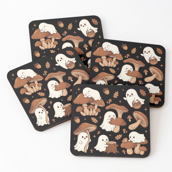 Item preview, Cute Cottagecore Ghost and Mushroom Autumn Aesthetic designed and sold by AdyKurniawan.