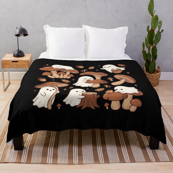 Item preview, Cute Cottagecore Ghost and Mushroom Autumn Aesthetic designed and sold by AdyKurniawan.