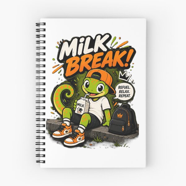 Item preview, Gecko Boy Milk Break Cute Cartoon designed and sold by ismai6.