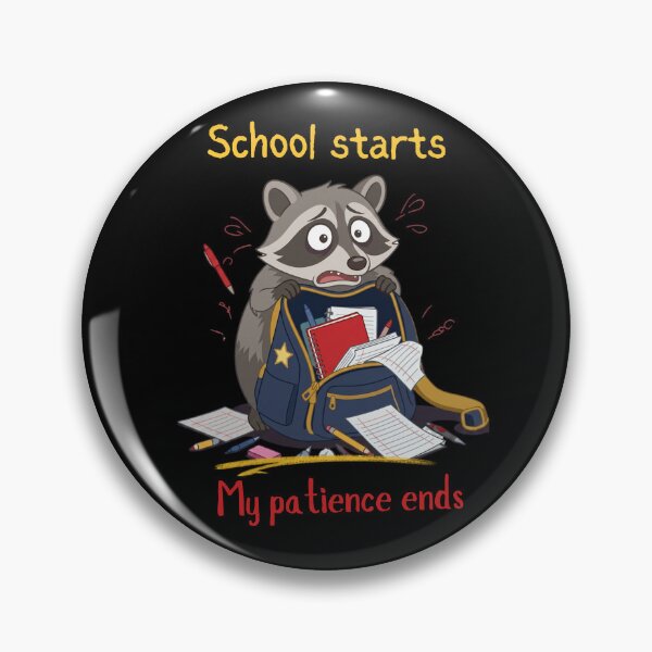 Item preview, School Starts My Patience Ends Funny Back to School Racoon designed and sold by T-version.