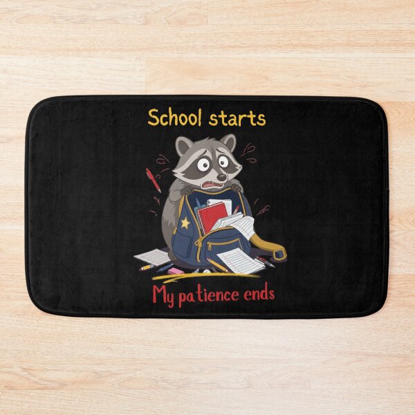 Item preview, School Starts My Patience Ends Funny Back to School Racoon designed and sold by T-version.