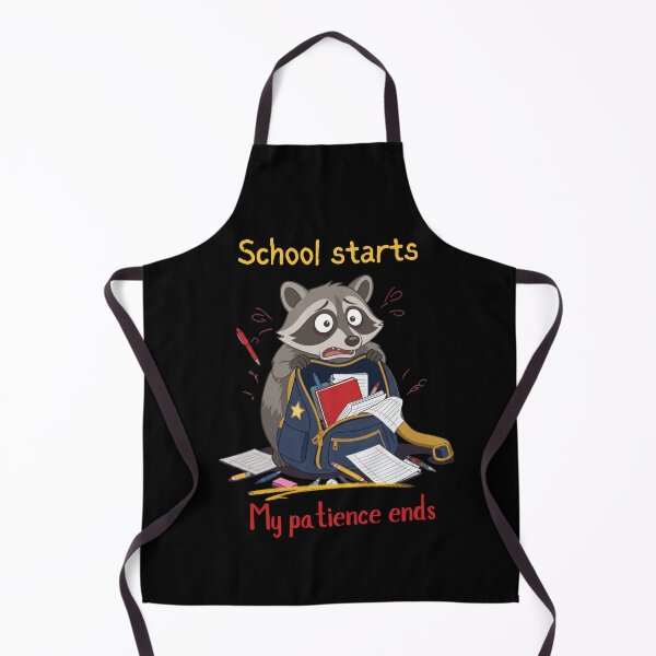 Item preview, School Starts My Patience Ends Funny Back to School Racoon designed and sold by T-version.