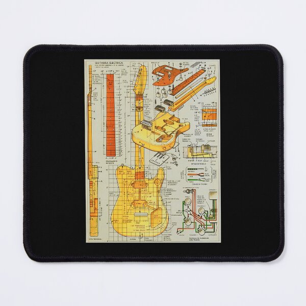 Item preview, Technical Diagram Electric Guitar designed and sold by JohnnyTowne.