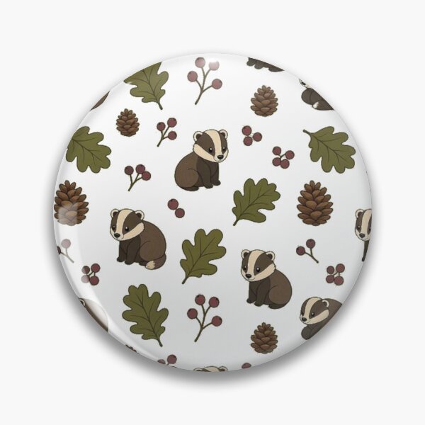 Item preview, Cute Woodland Badger & Pinecone Seamless Pattern designed and sold by Dabis26.