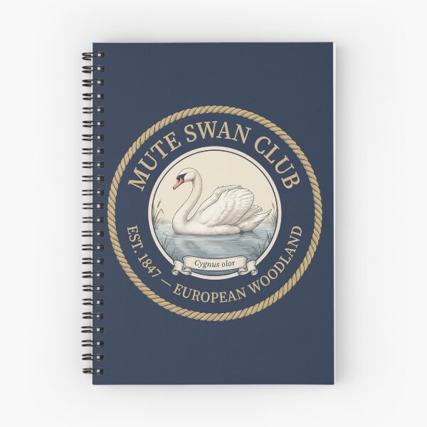 Item preview, Mute Swan Club Vintage Badge European Lake Bird designed and sold by CalmCapy Co.