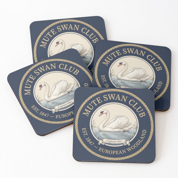 Item preview, Mute Swan Club Vintage Badge European Lake Bird designed and sold by CalmCapy Co.
