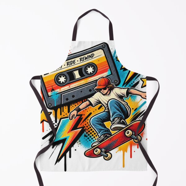 Item preview, Retro Cassette Skateboard Lightning designed and sold by FABIOLA1970.