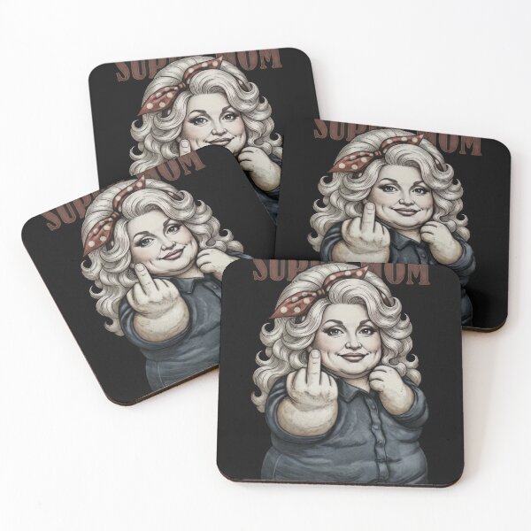 Item preview, SUPER MOM - Dolly Parton chubby Middle Finger Vintage #796 designed and sold by angel-knox.