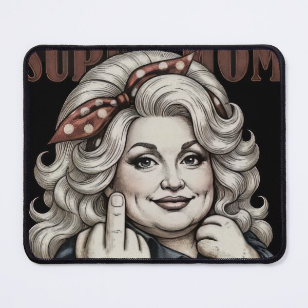 Item preview, SUPER MOM - Dolly Parton chubby Middle Finger Vintage #796 designed and sold by angel-knox.