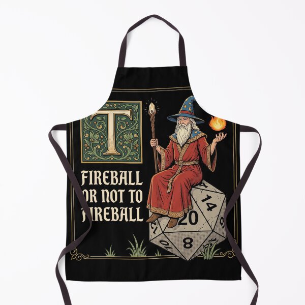 Item preview, Fireball Or Not To Fireball Funny Wizard D20 RPG Retro Fantasy designed and sold by AdyKurniawan.