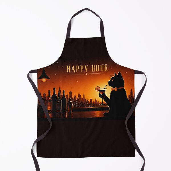 Item preview, Happy Hour Cat | Black Cat Cocktail Night designed and sold by lbl-shop.