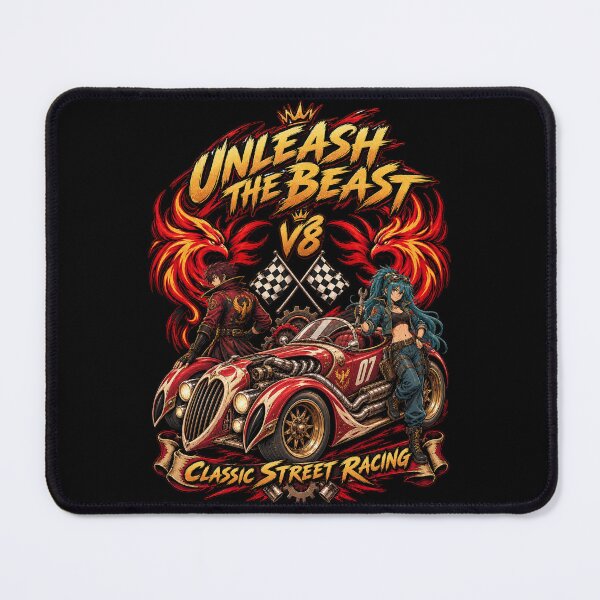 Item preview, Copy of Copy of Copy of Unleash the Beast V8 Muscle Car Graphic - Classic Street Racing Art designed and sold by zaoroo shop.