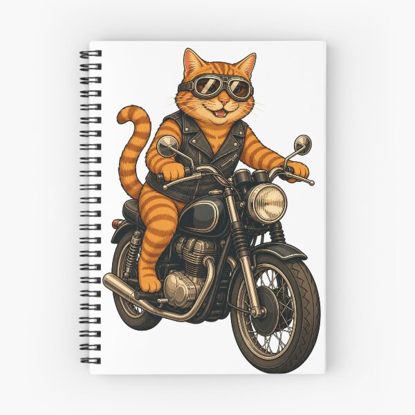 Item preview, Orange Tabby Cat Motorcycle Rider designed and sold by TVEX19.