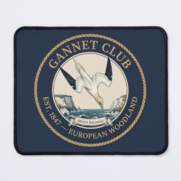 Item preview, Gannet Club Vintage Badge European Coastal Bird designed and sold by CalmCapy Co.