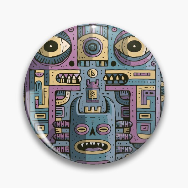 Item preview, Intricate Alien Robot Totem Design designed and sold by Romgora.