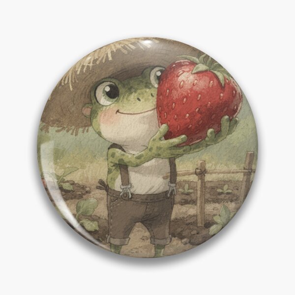 Item preview, Frog Gardener Giant Strawberry designed and sold by PictorialWhimsy.