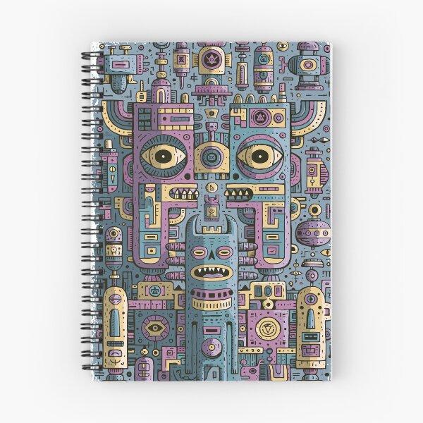 Item preview, Intricate Alien Robot Totem Design designed and sold by Romgora.