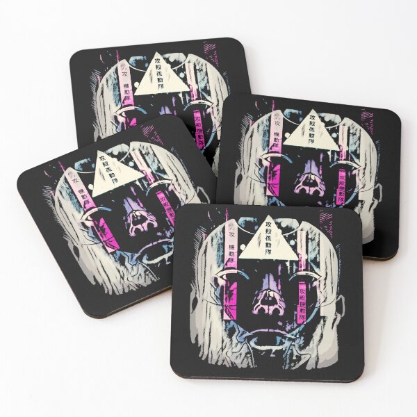 Item preview, Cyborg Face Inside Triangular And Vertical Frames designed and sold by AurelioSchultz.