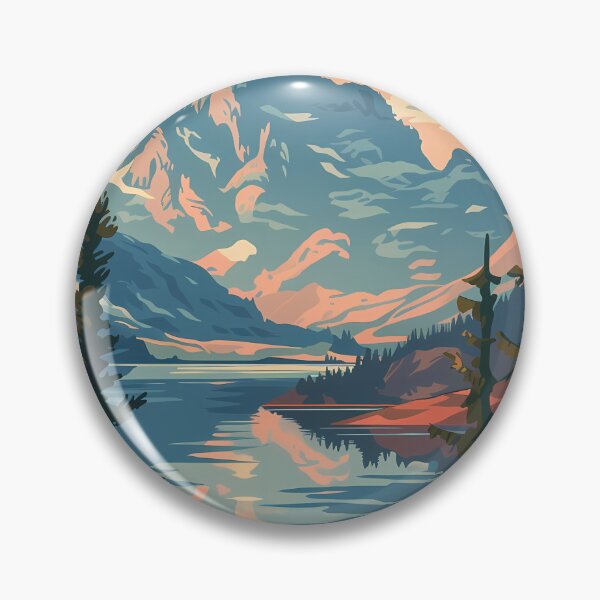 Item preview, Vintage National Park Poster - Retro Mountain Lake Landscape designed and sold by Artdavesalzburg.