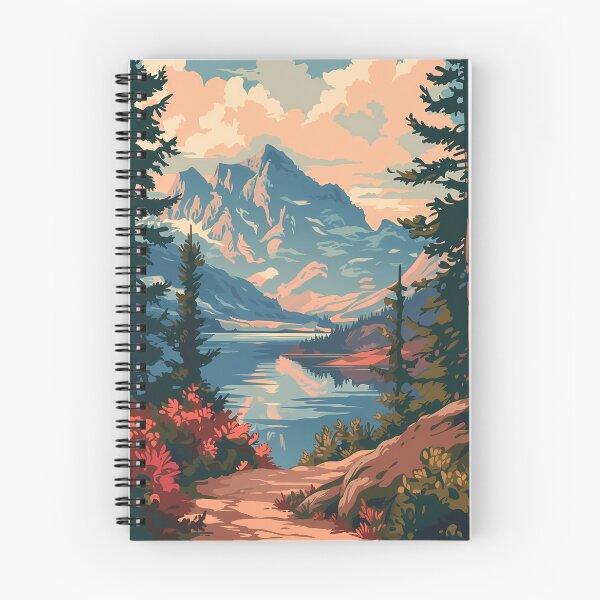 Item preview, Vintage National Park Poster - Retro Mountain Lake Landscape designed and sold by Artdavesalzburg.