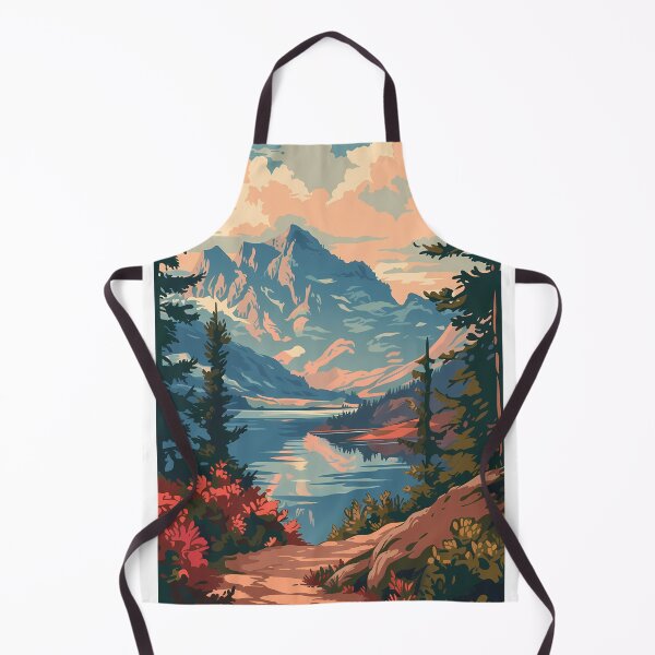 Item preview, Vintage National Park Poster - Retro Mountain Lake Landscape designed and sold by Artdavesalzburg.