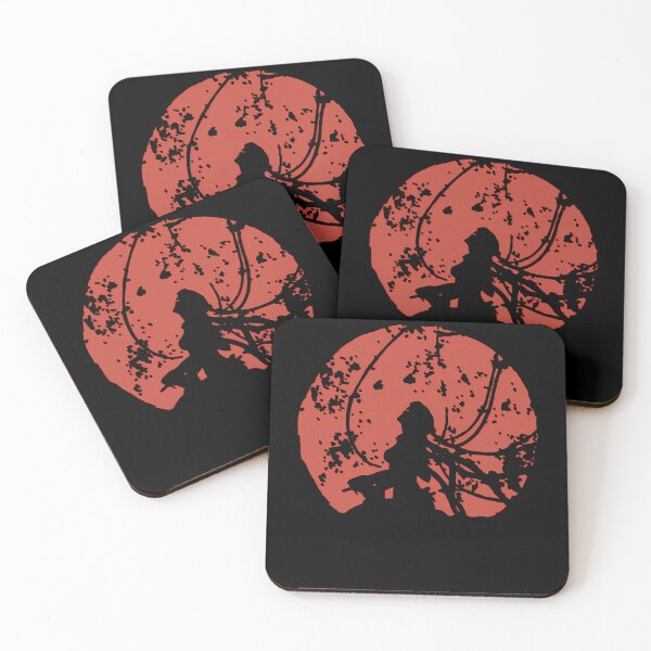 Item preview, Cyborg Silhouette Kneeling In Front Of Red Sun designed and sold by AurelioSchultz.